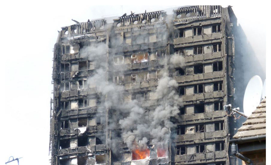 Flames Stripped Building Cladding in London High-Rise Fire | 2017-06-15 ...