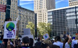 Demonstrators at the 2019 Climate Strike in NYC