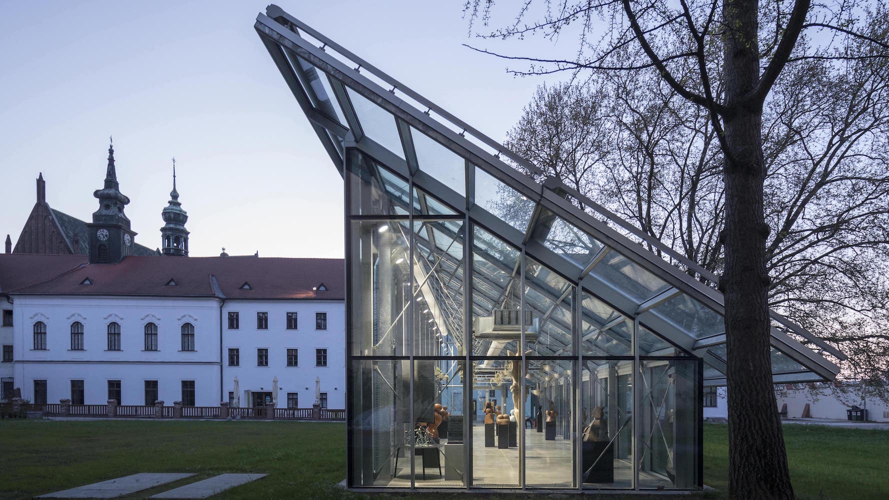 A Czech Monastery's Multi-Use Public Pavilion Pays Homage to the Architect of Modern Genetics